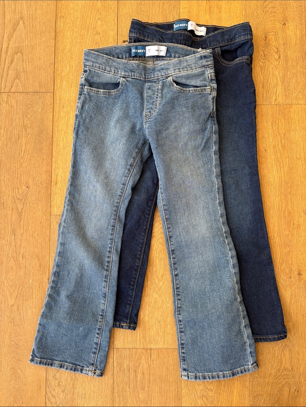 Old Navy Girls Light Blue & Dark Blue Denim Jeans 2-Pack | Girls Size 8